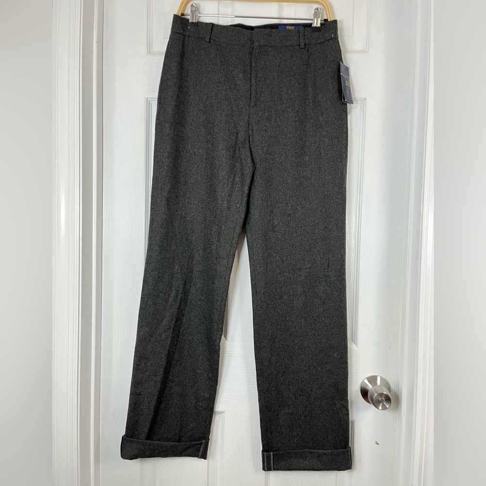 Polo Ralph Lauren Gray Merino Wool Dress Pants Size 20 Unhemmed